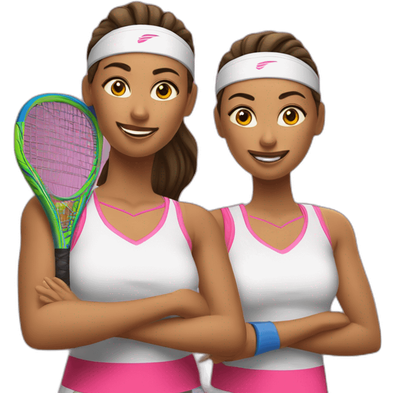 Cuatro chicas padel emoji