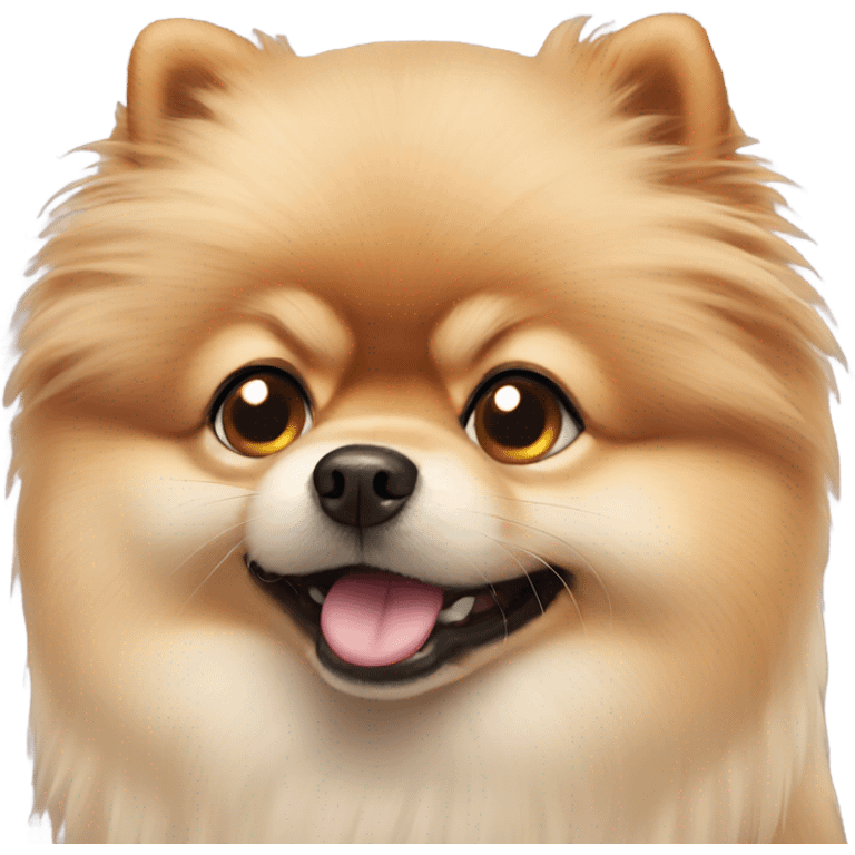 Boo face pomeranian dog emoji