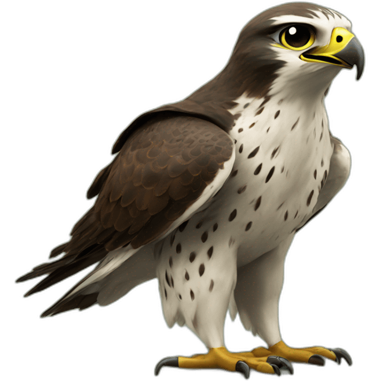 Falcon kill a rabit emoji