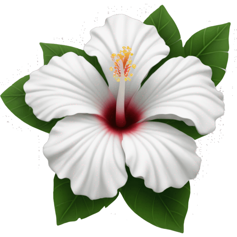 white hibiscus emoji