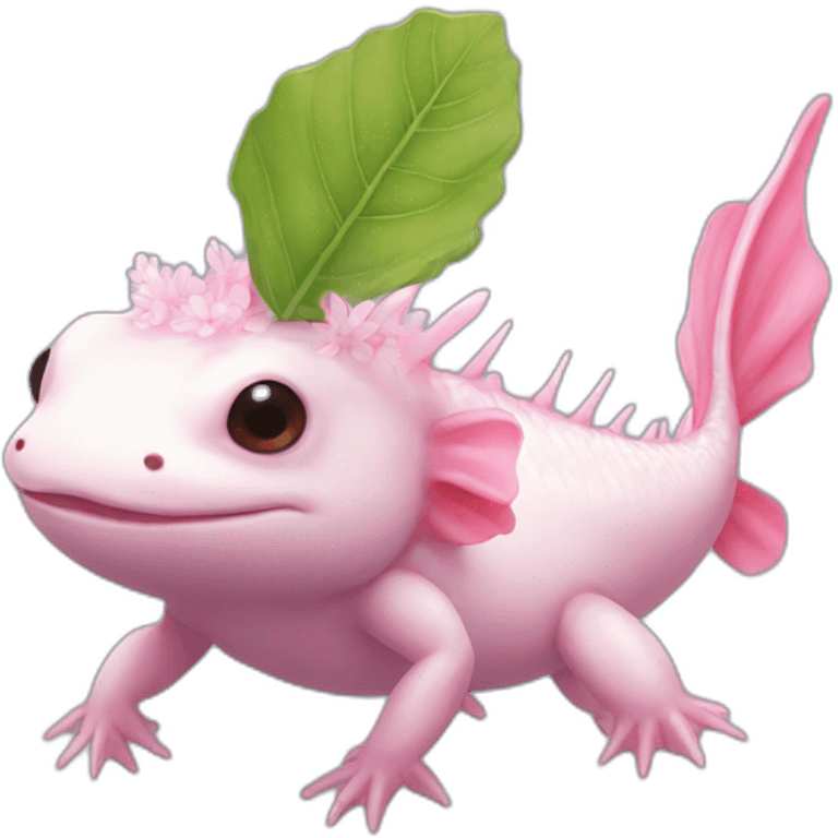 Axolotl sakura emoji