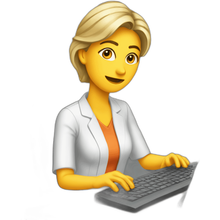 Maestra en la computadora emoji