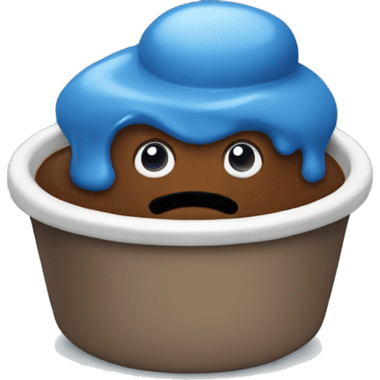 blue pudding emoji