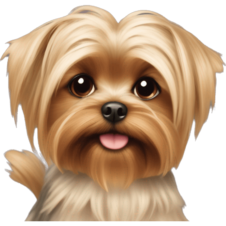 Silky teacup Yorky emoji