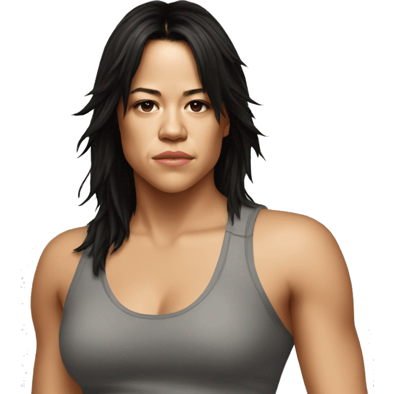 michelle rodriguez serious wearing tank top emoji