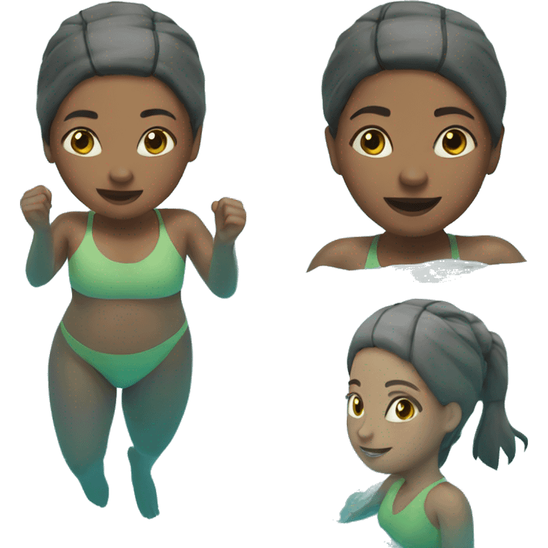 Girl swimming emoji