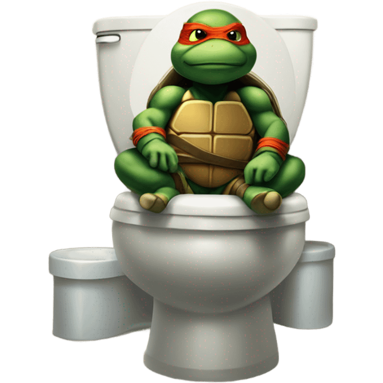 Ninja turtle taking a poop emoji