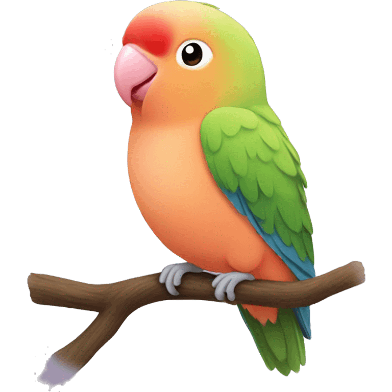 Cute peach faced lovebird  emoji