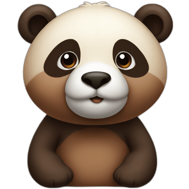 brown panda emoji