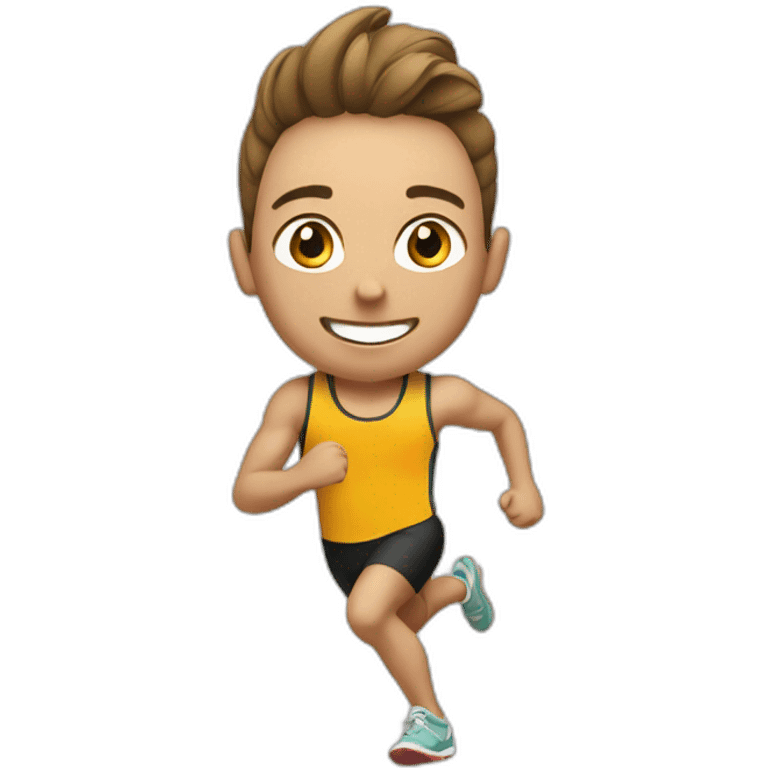 Runner with Koki logo emoji