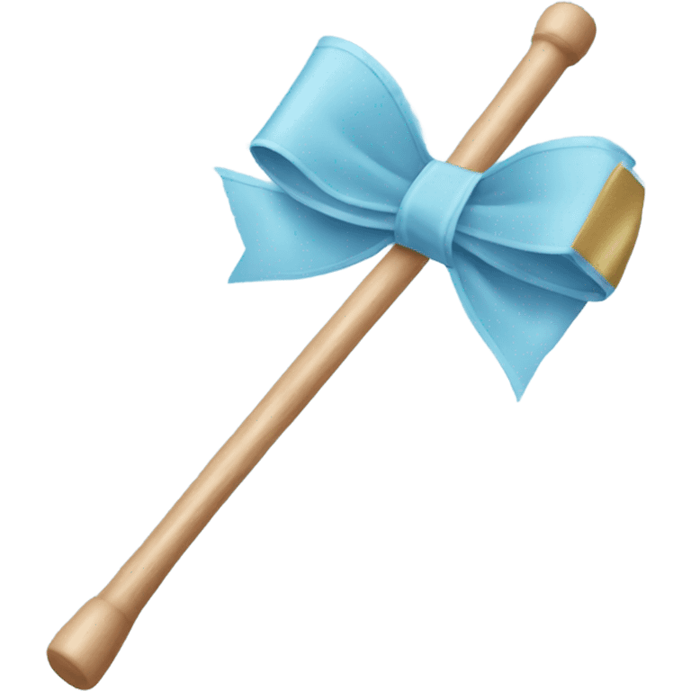 Light blue croquet bow  emoji