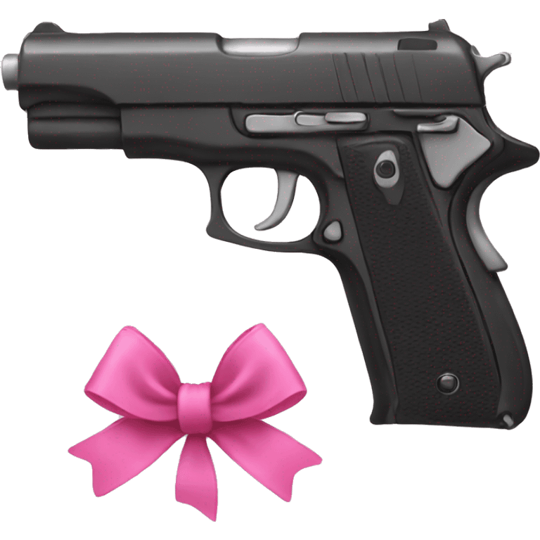 gun with pink bow  emoji