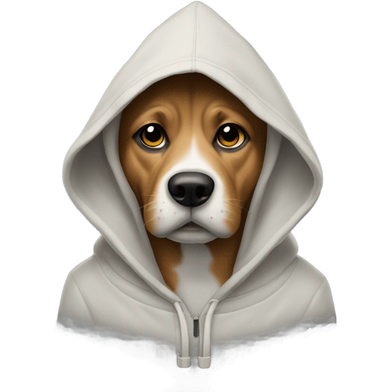 Dog wearing a hoodie  emoji