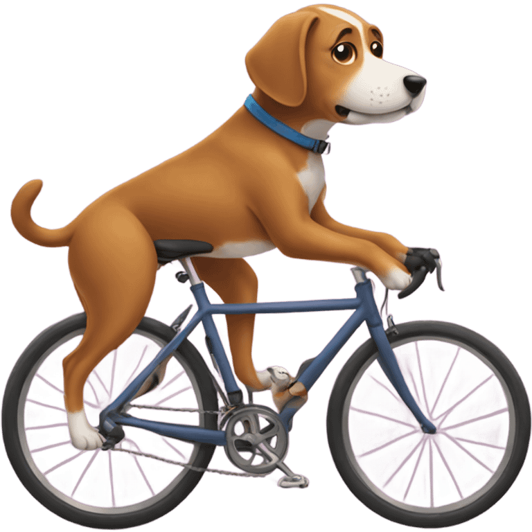 Dog cycling emoji