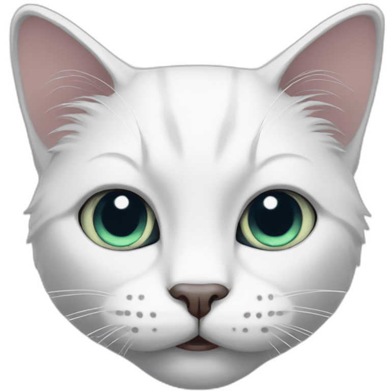 White creepy cat emoji