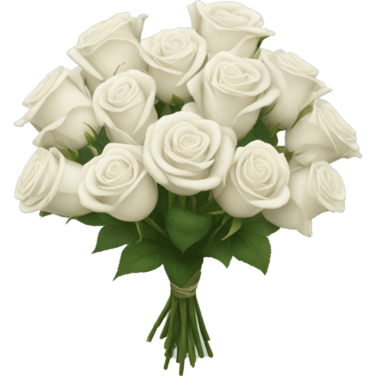 bouquet of white roses emoji