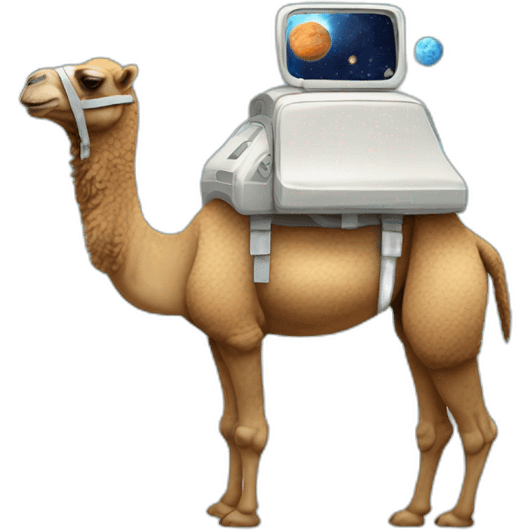 space traveling camel emoji