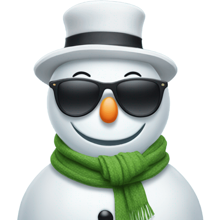 Snowman with sunglasses  emoji