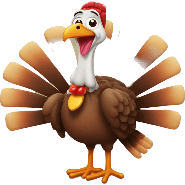 Funny turkey emoji