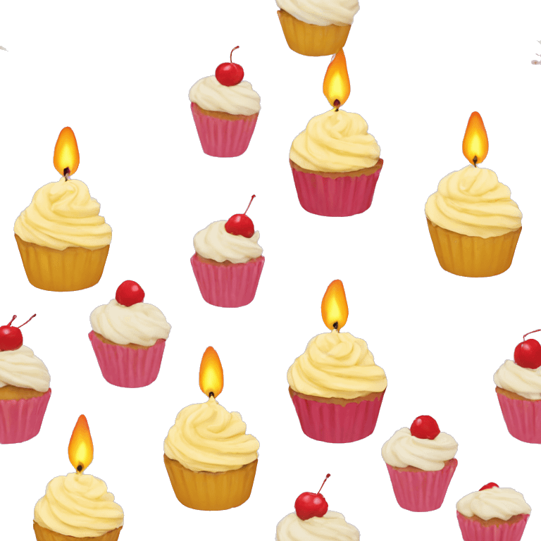 Cupcake candle emoji