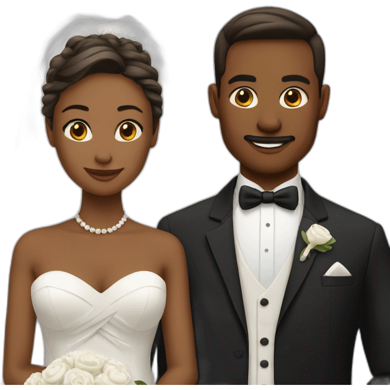 Mariage homme et femme emoji