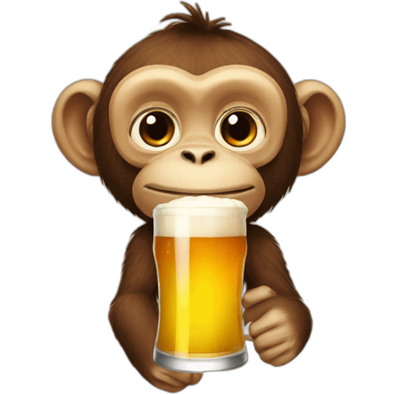 Monkey-drink-beer emoji