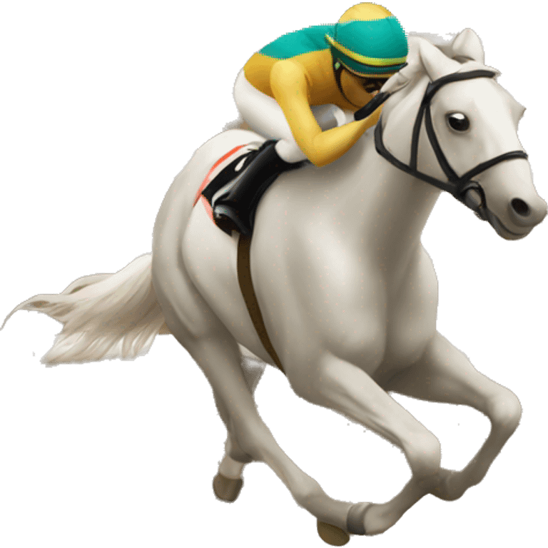 A horse in a race emoji