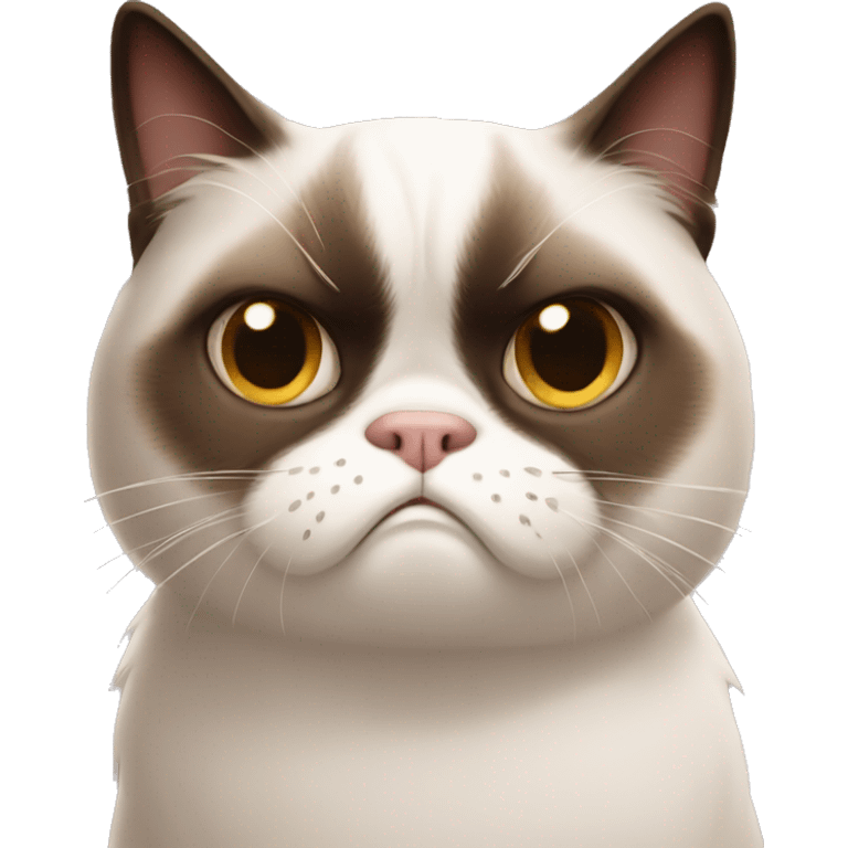 A grumpy cat emoji