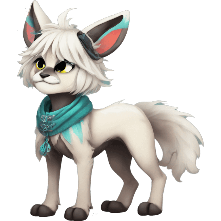 Cool cute Kawaii edgy fantasy animal  fursona Fionbri by griffsnuff & LiLaiRa & Falvie full body emoji