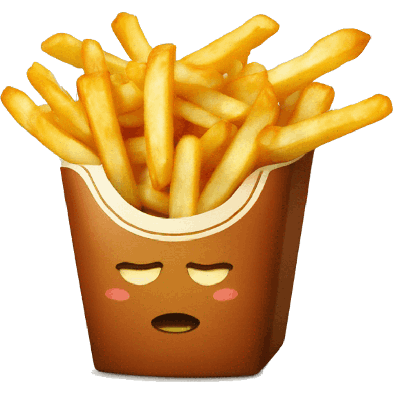 Poutine qui mange des frites  emoji