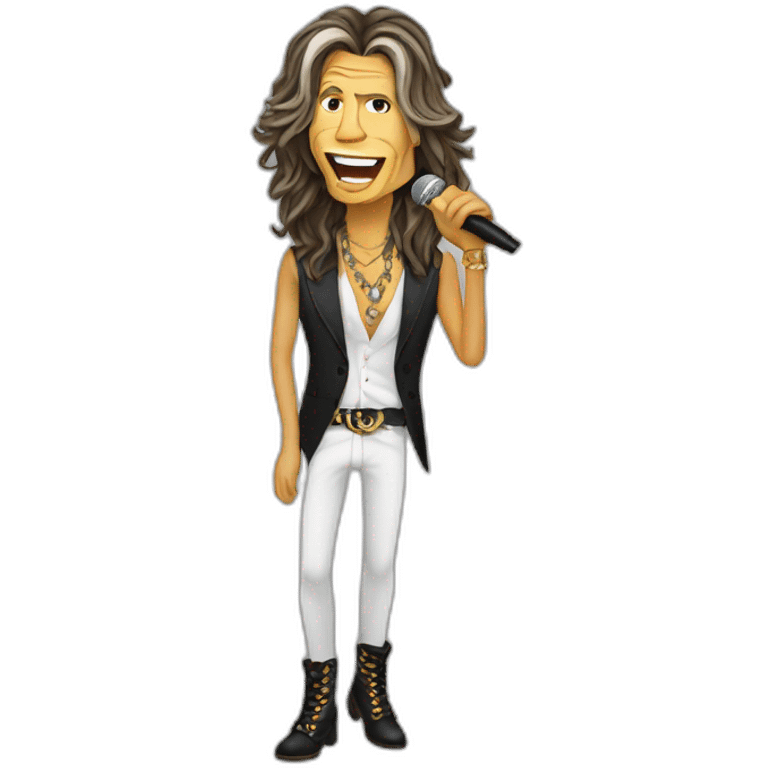 Steven Tyler singing dude looks like a lady emoji