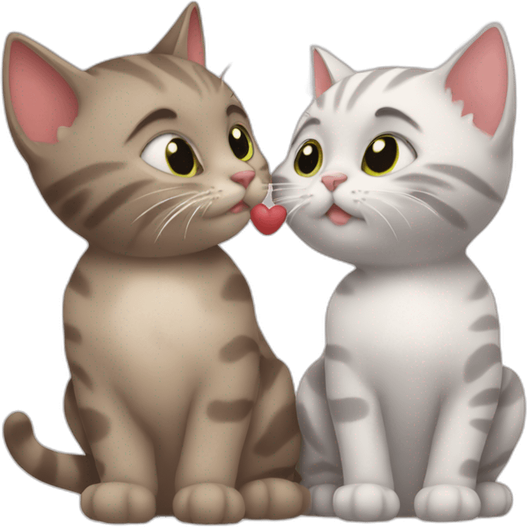 cat kisses kitty emoji