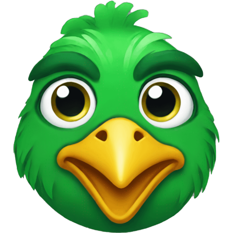 green chicken face emoji