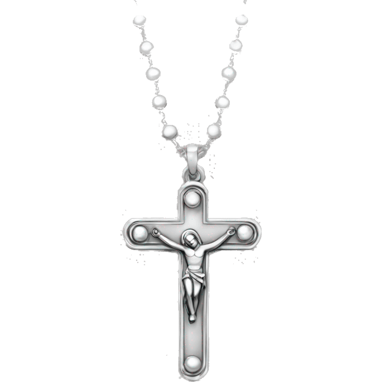 silver rosary  emoji