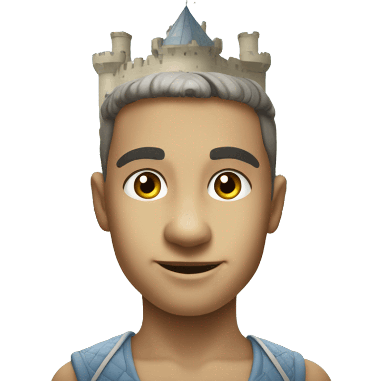 Un enfaenfant châtain et gros emoji