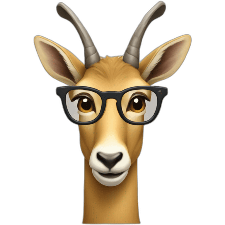 Un chamois qui a des lunettes emoji