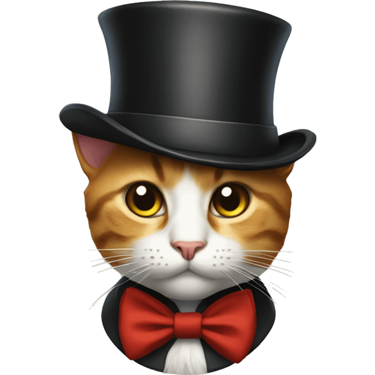  cat with tophat emoji