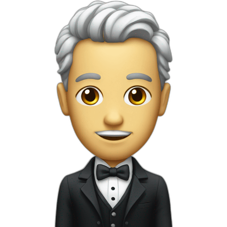 butler with tiny body and a giant head emoji