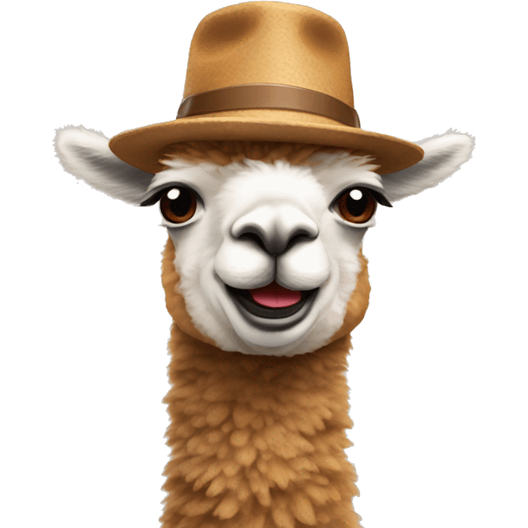 alpaca con il cappello emoji