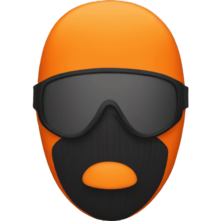 Orange ski mask  emoji