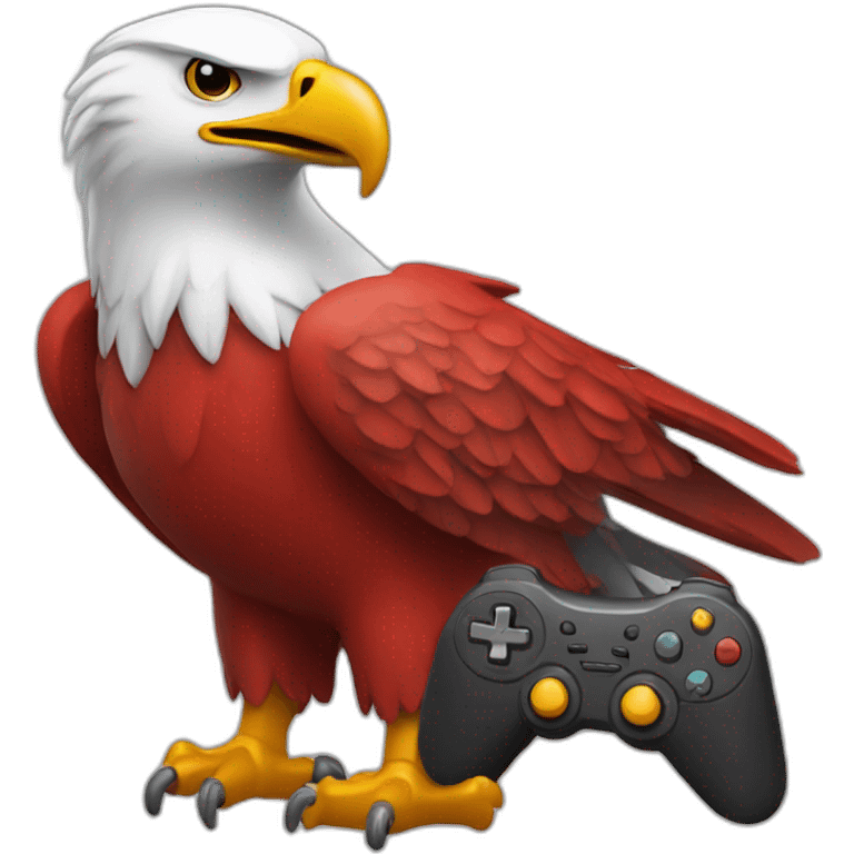 red eagle holding controller emoji