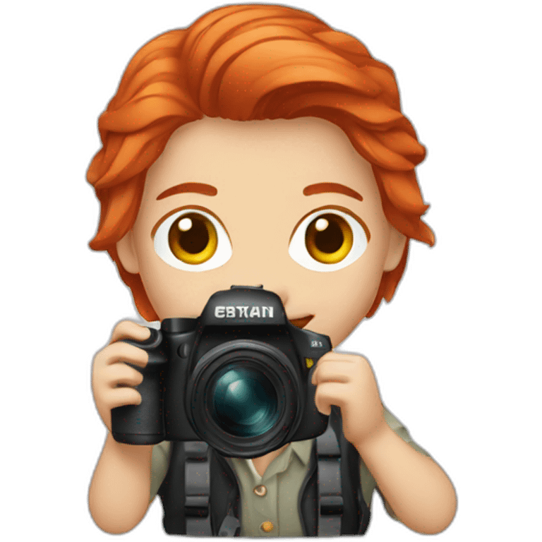 red hair photographer emoji