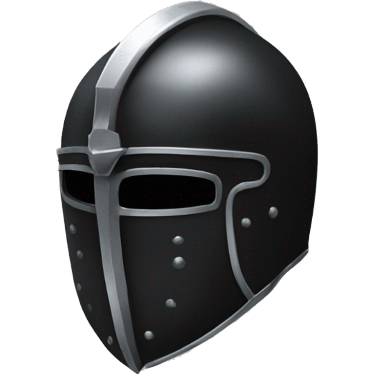 face in knight black helmet fantasy emoji