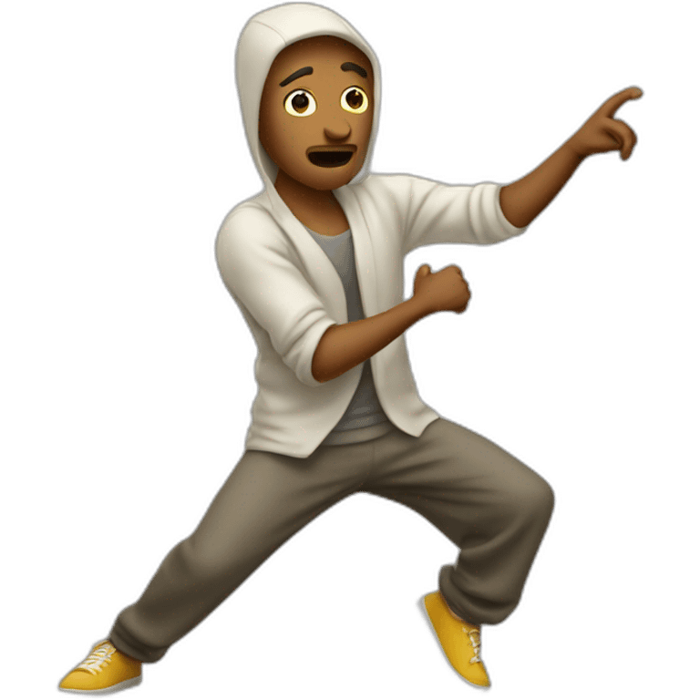 Personnage qui faiq un dab emoji