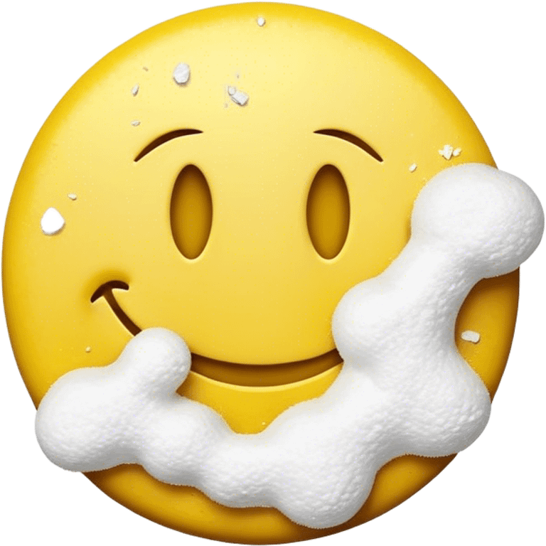 Smiley with kokain emoji