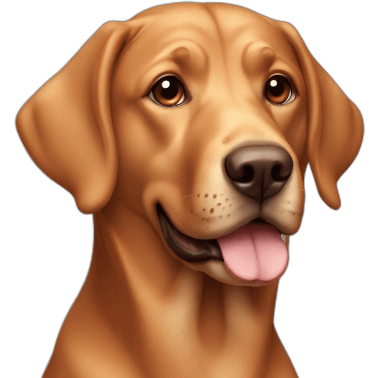 dog  reddish brown labrador type emoji