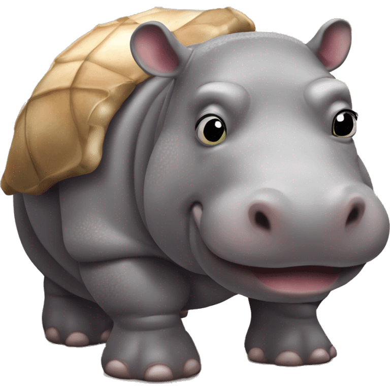 Hippo with armadillo shell emoji