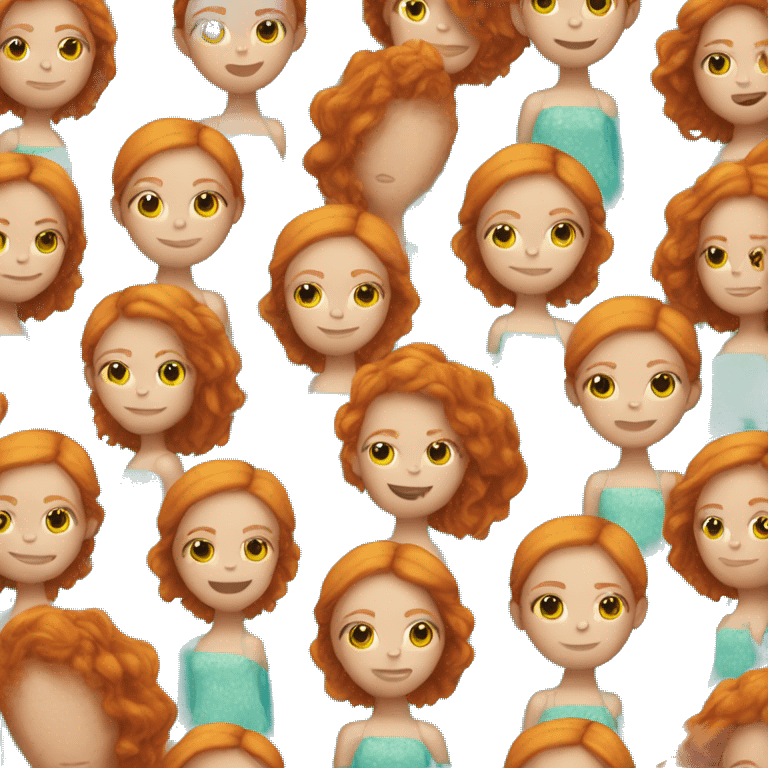 ginger girl in beautiful dress emoji