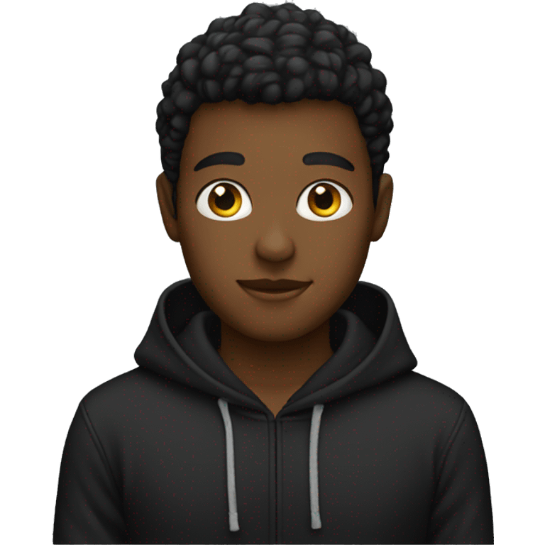 a black hoodie emoji