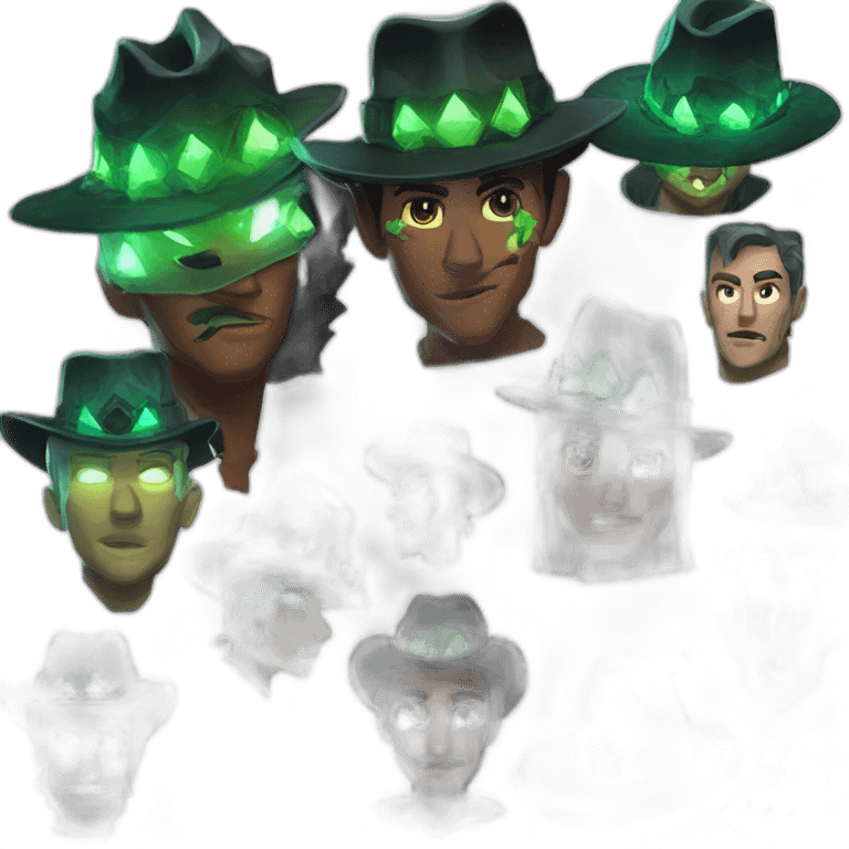 Pixel Fedora Halloween Head Diamond Obsidian Emerald Flame Shiny Glow Reward Legendary Unique Epic Mystery emoji